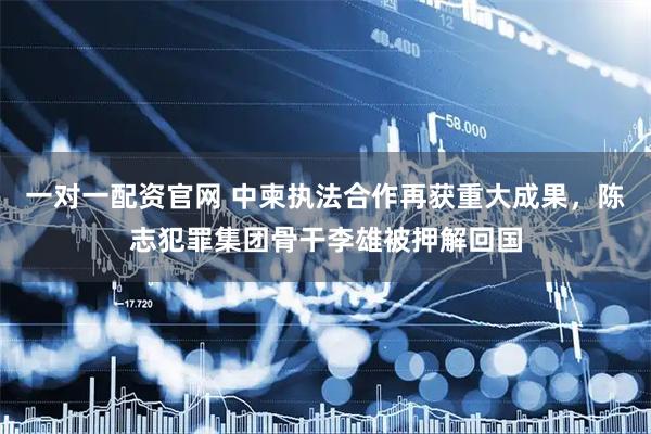 一对一配资官网 中柬执法合作再获重大成果，陈志犯罪集团骨干李雄被押解回国